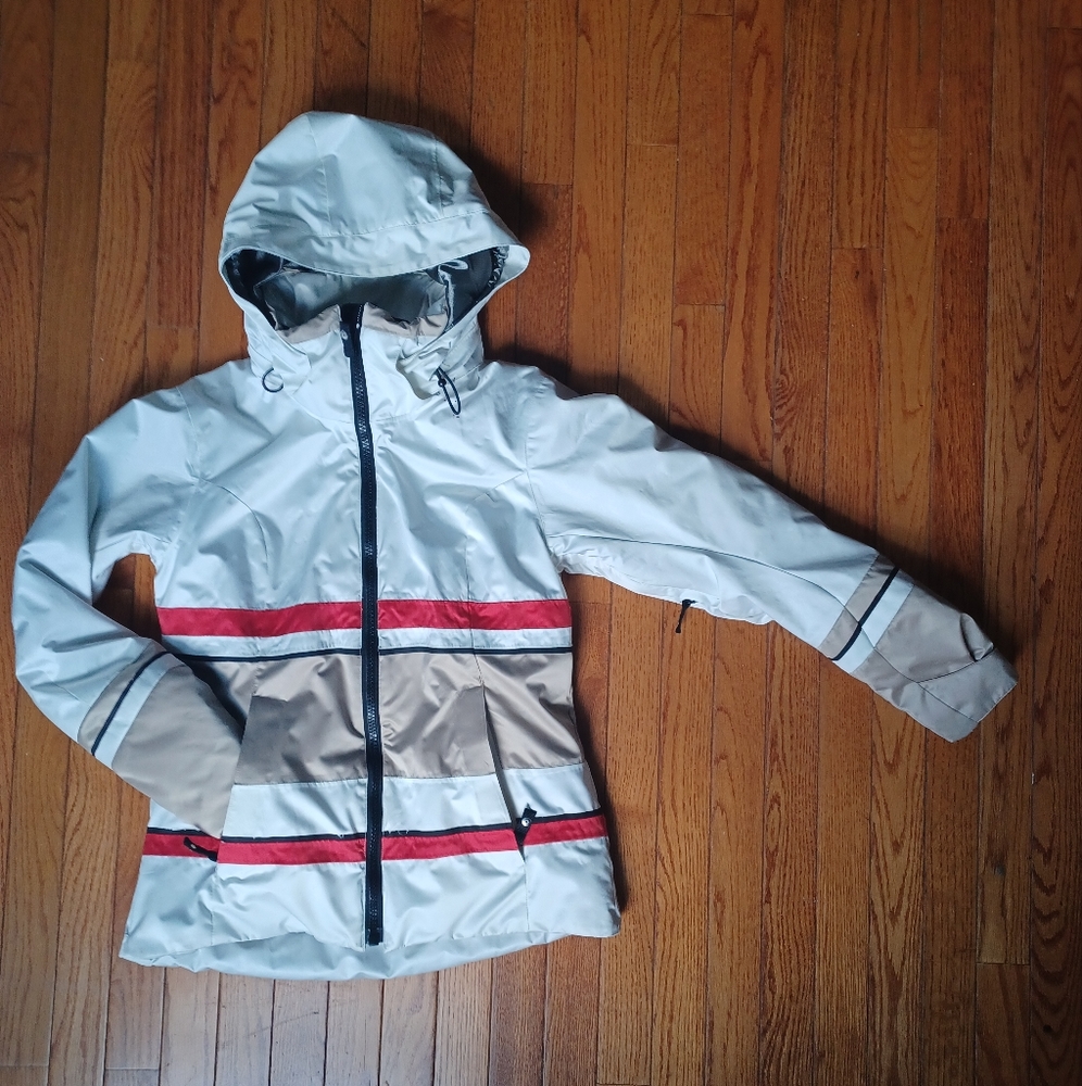 Obermeyer Camille White Ski Jacket Removeable Hood Insulated Women's Size 6